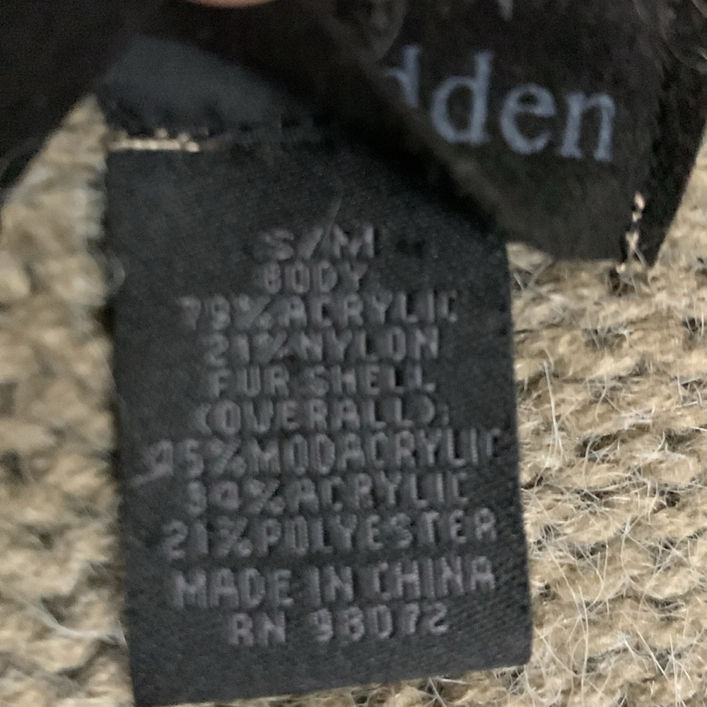Steve Madden Faux Fur Knit Vest S/M - Picture 8 of 8